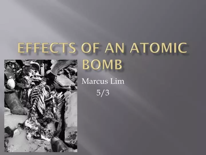effects of an atomic bomb