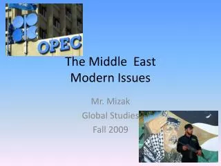 The Middle East Modern Issues