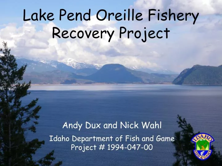 lake pend oreille fishery recovery project