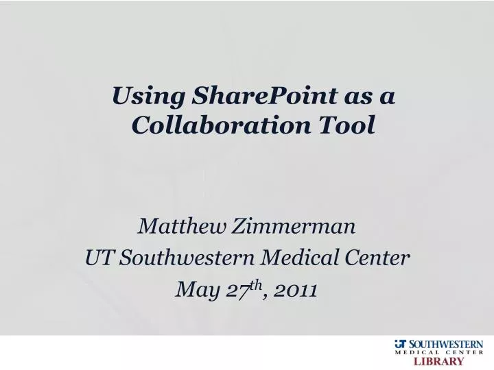 using sharepoint as a collaboration tool