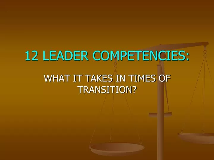 12 leader competencies