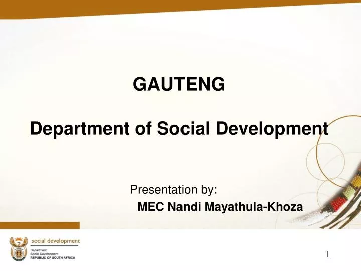 gauteng department of social development