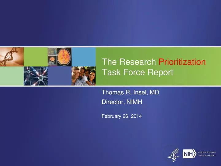 the research prioritization task force report