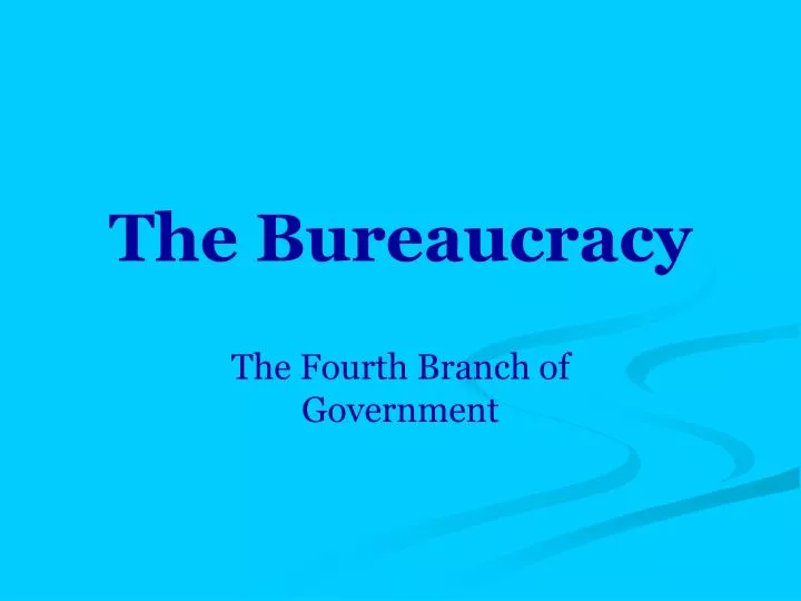 the bureaucracy