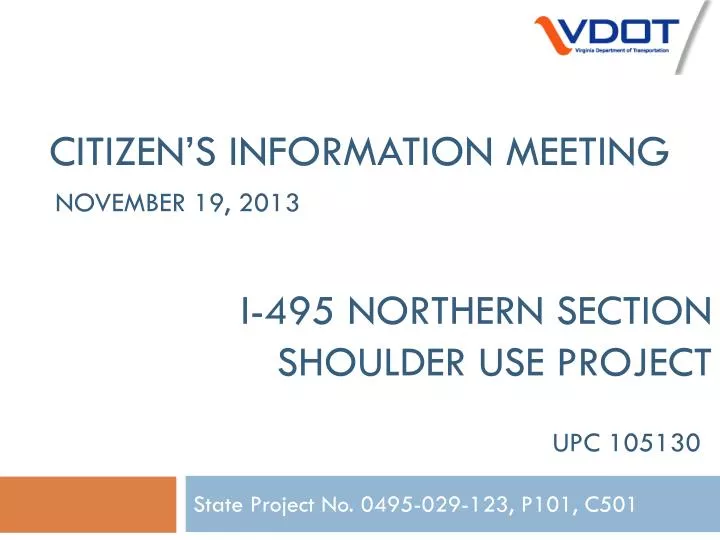 i 495 northern section shoulder use project