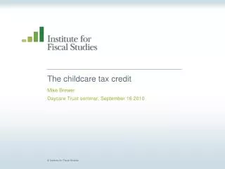 The childcare tax credit