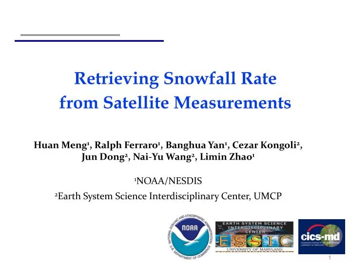 retrieving snowfall rate from satellite measurements