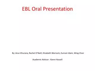 EBL Oral Presentation