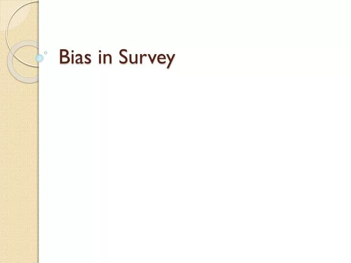 bias in survey
