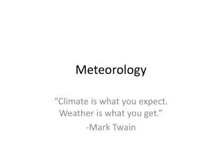 Meteorology