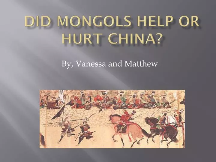 did mongols help or hurt china