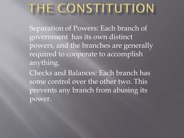 the constitution