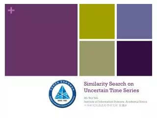 Similarity Search on Uncertain Time Series