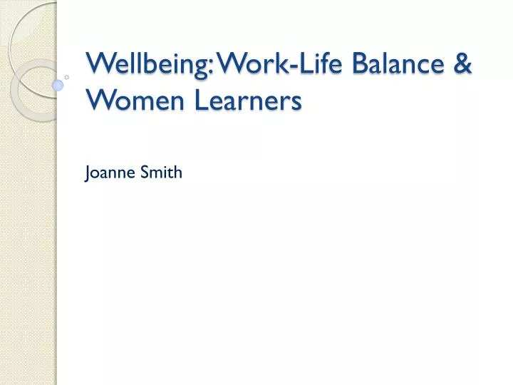 wellbeing work life balance w omen l earners