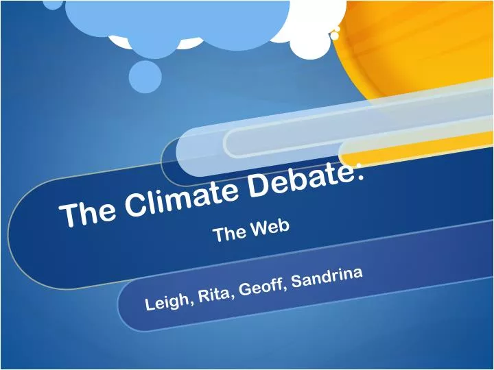 the climate debate the web