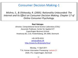 Consumer Decision Making-1