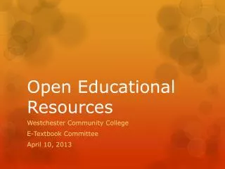 open educational resources