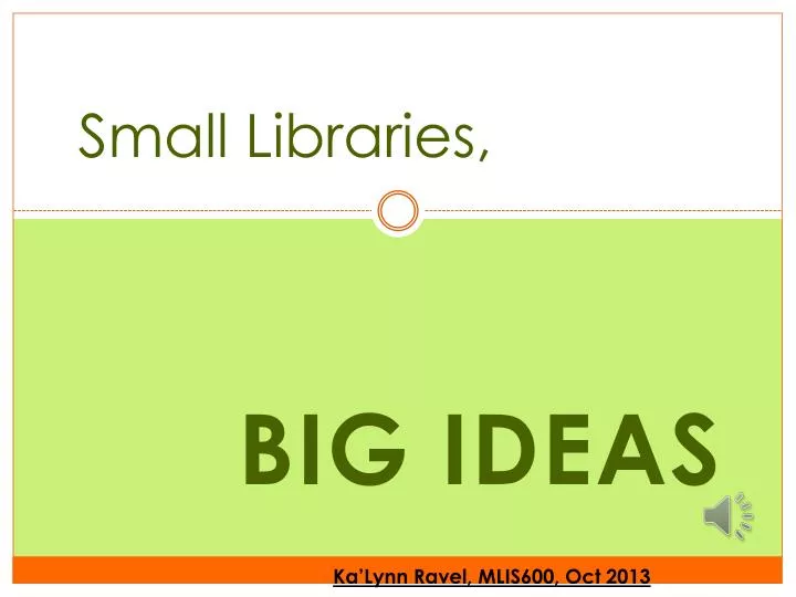 small libraries