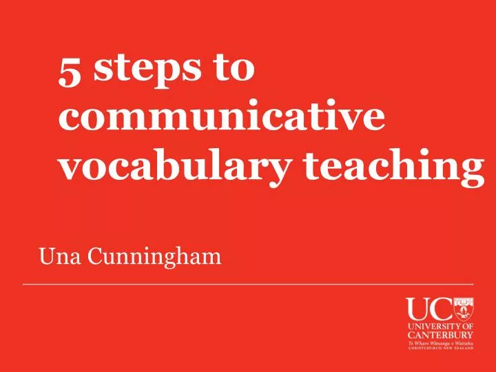 5 steps to communicative vocabulary teaching