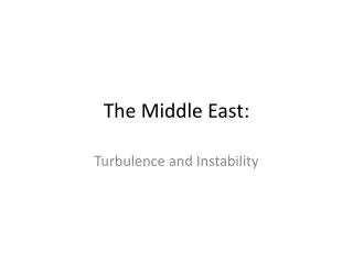 The Middle East: