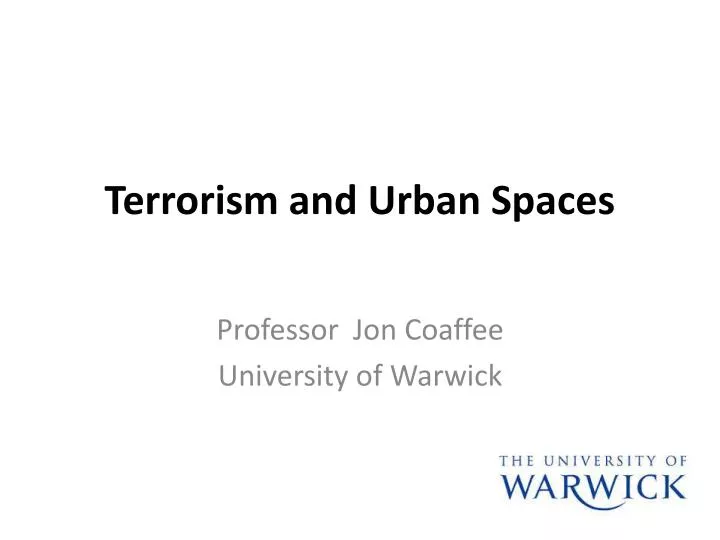 terrorism and urban spaces