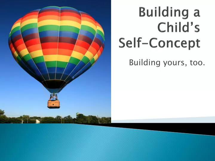 building a child s self concept