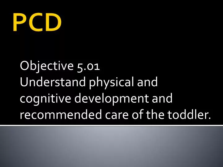 objective 5 01 understand physical and cognitive development and recommended care of the toddler