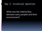 Day I- Essential Question - slide 1