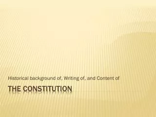 THE CONSTITUTION