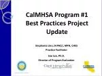Suicide Prevention Best Practices in California - slide 1