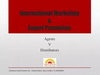 International Marketing &amp; Export Promotion