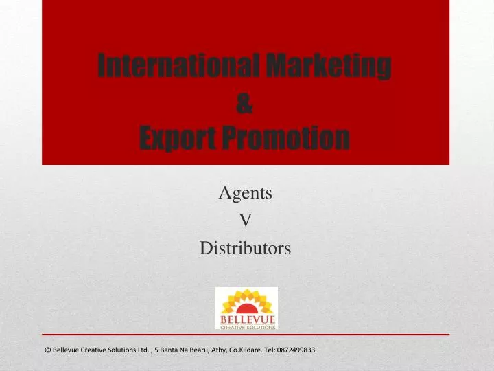 international marketing export promotion