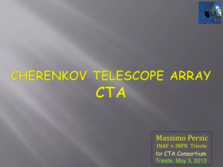 cherenkov telescope array cta