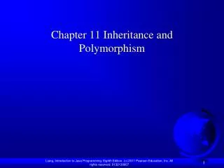 Chapter 11 Inheritance and Polymorphism