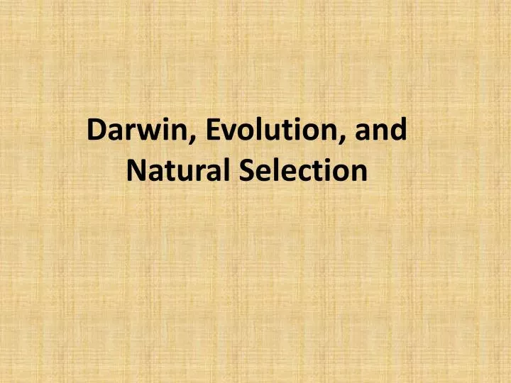 darwin evolution and natural selection