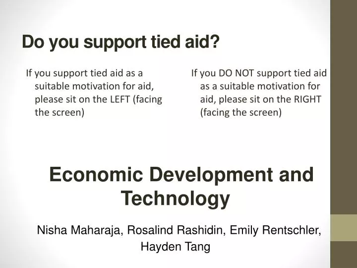 do you support tied aid