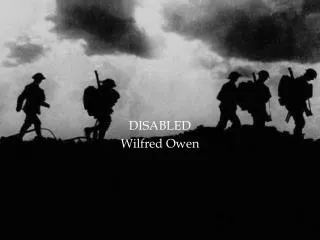 DISABLED Wilfred Owen