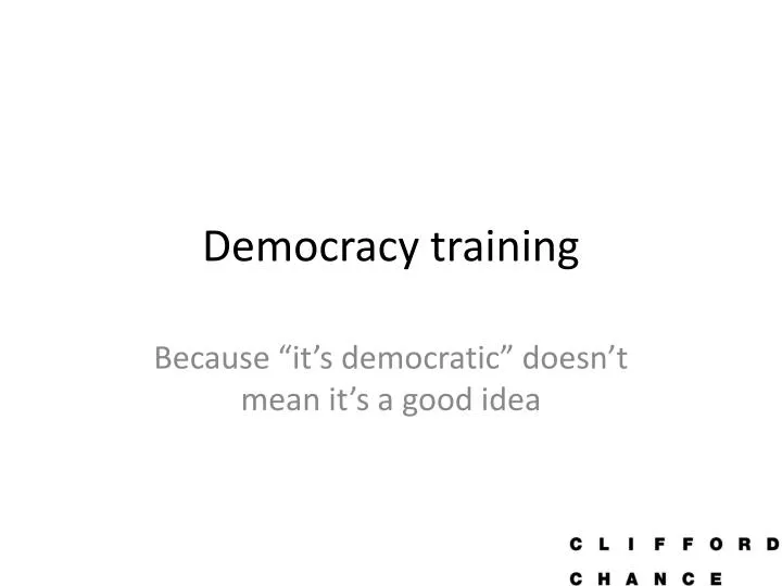 democracy training