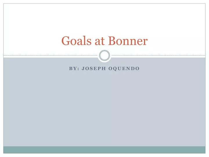 goals at bonner
