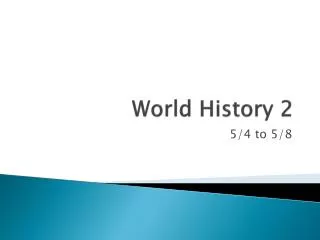 World History 2