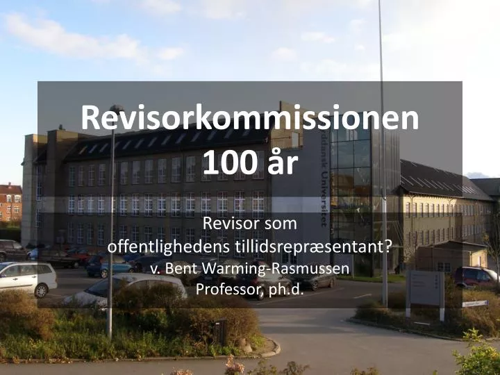 revisorkommissionen 100 r