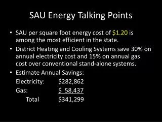SAU Energy Talking Points