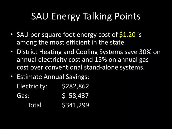 sau energy talking points