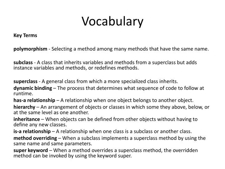 vocabulary