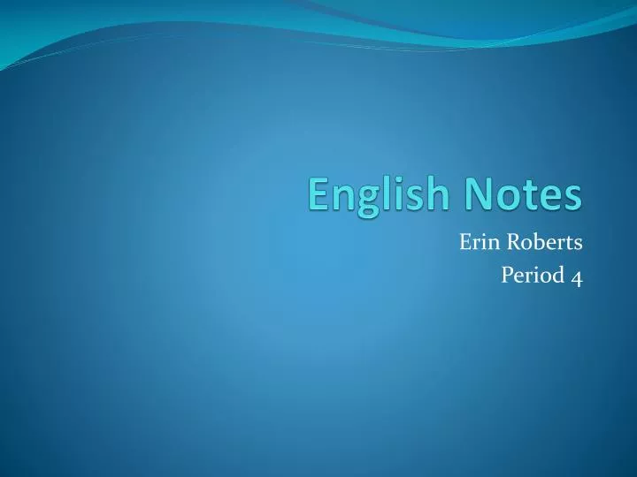 english notes
