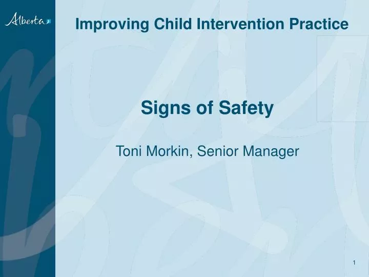 signs of safety toni morkin senior manager