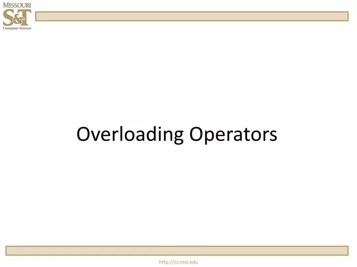 overloading operators