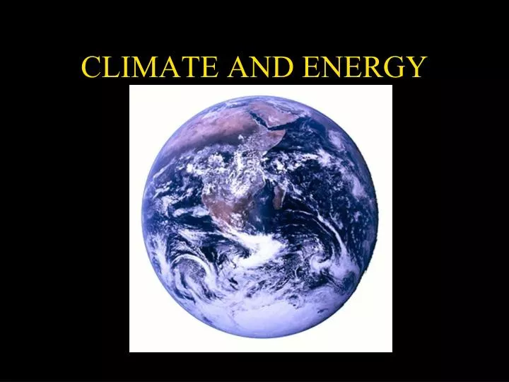 climate and energy