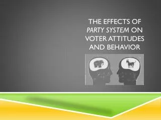 The Effects of Party System on voter attitudes and behavior
