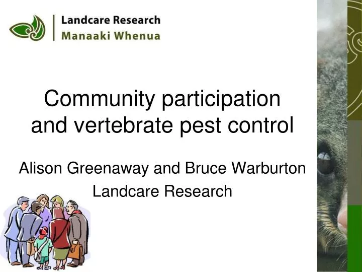 community participation and vertebrate pest control